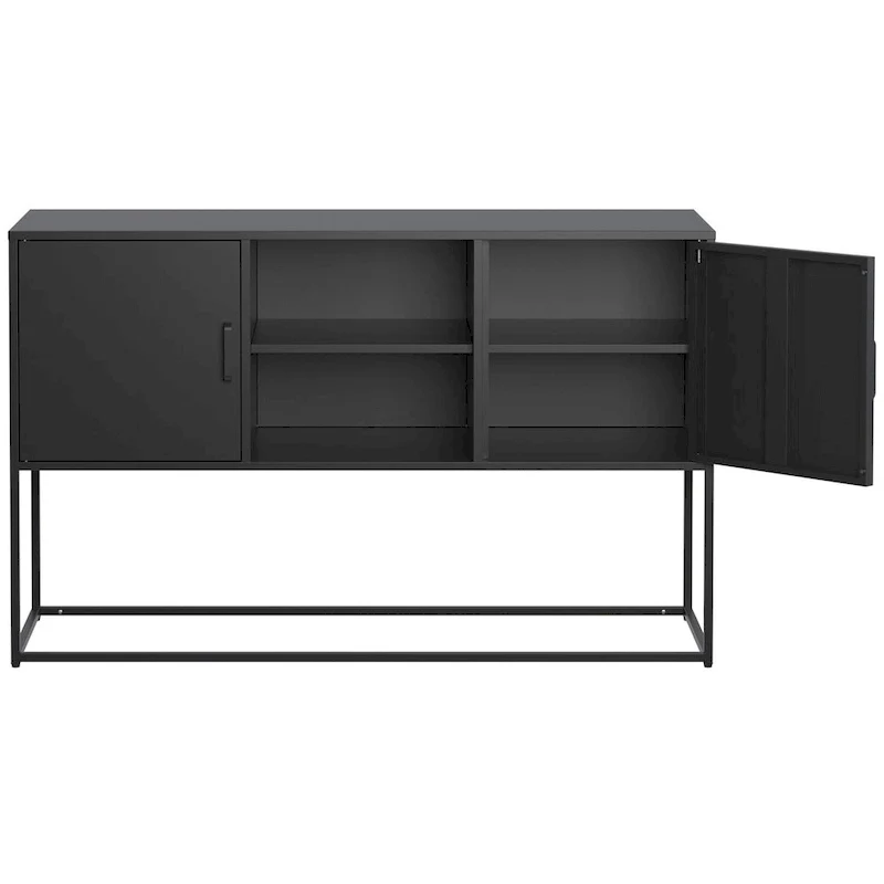 Sideboard Buffet Cabinet - Adjustable Feet, Anti-Tilt, Elegant Handle & Silent Magnetic Closure