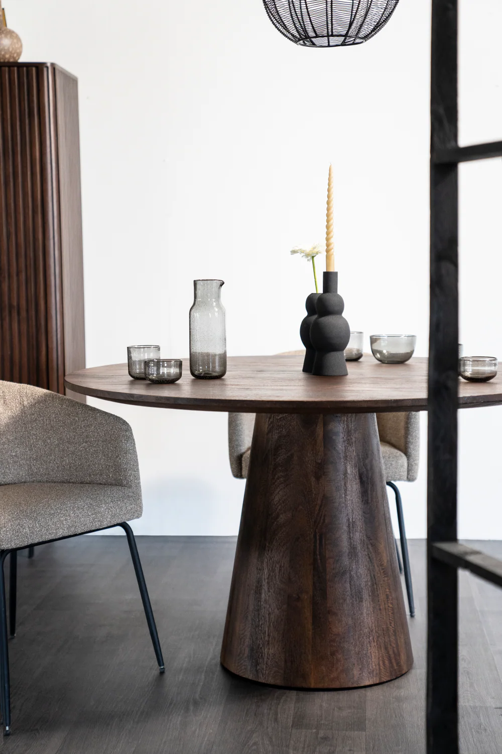 Wooden Pedestal Dining Table