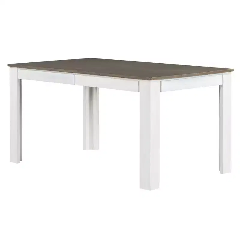 Whisen 7-Piece Wooden Dining Table Set Mutifunctional Extendable Table,12 Leaf and 2 Drawers, 6 Dining Chairs