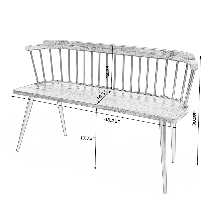 Tempe Spindle Back Bench