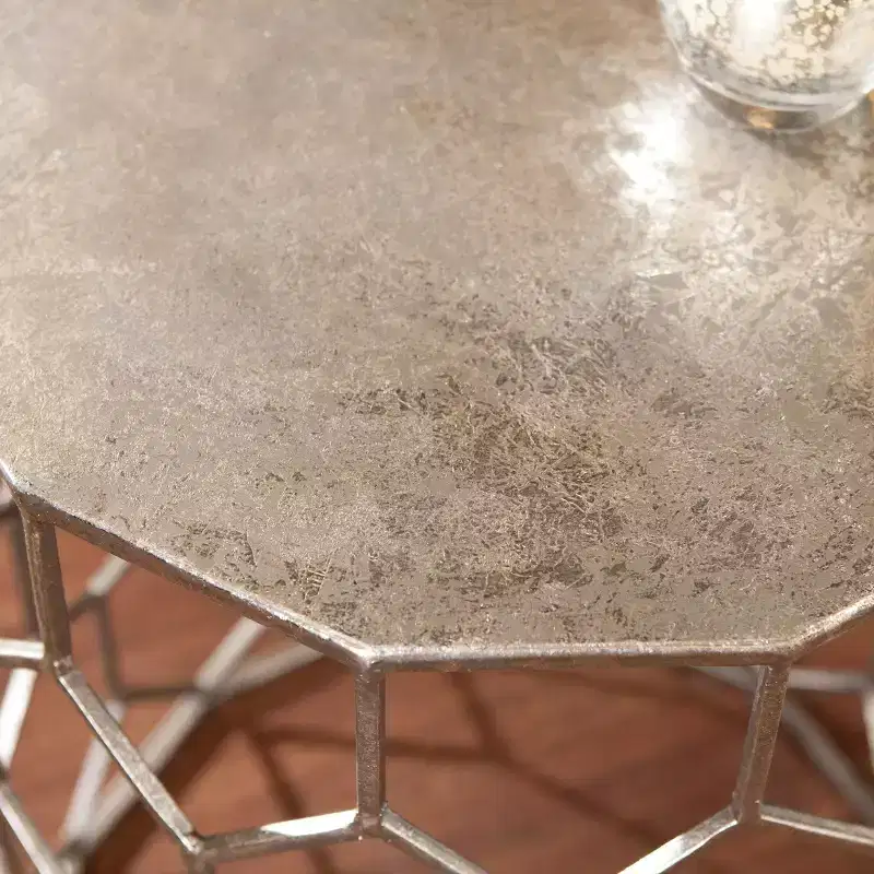 Clarissa Metal Accent Table - Silver - SEI
