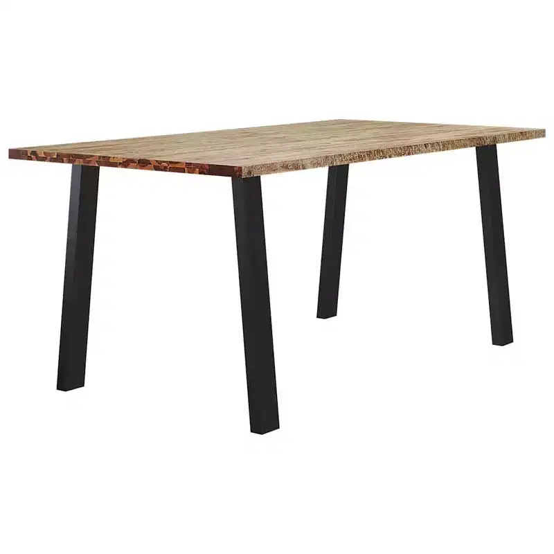 Industrial Dining Table in Solid Acacia Wood