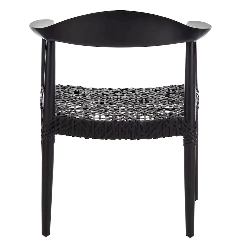 SAFAVIEH Therese Leather Woven Accent Chair - 25 W x 20.9 L x 30.9 H - 25Wx21Dx31H