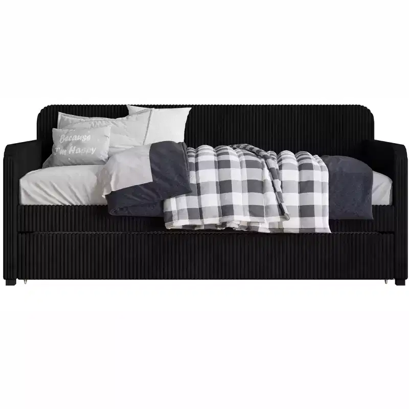 Home Design Melissa Twin Upholstered Daybed with Trundle