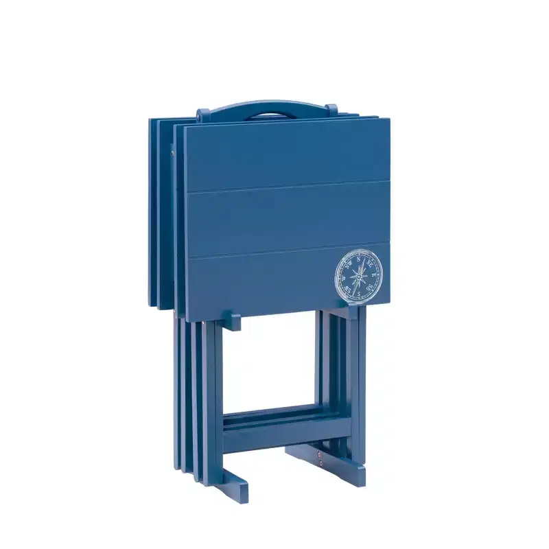 Linon Compass Tray Table Set