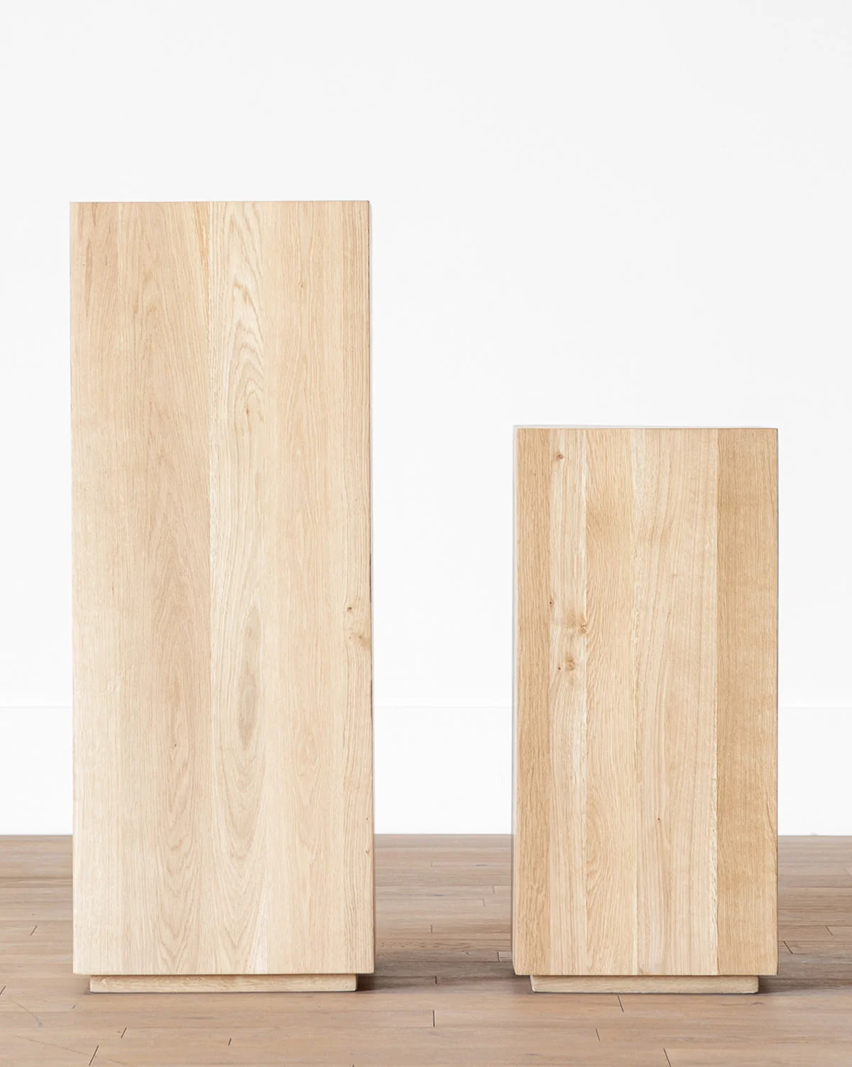 Modern Wood Pedestal with Sculptural Form for Living Room