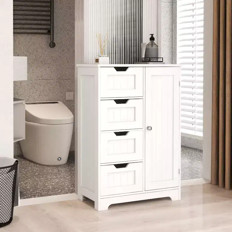 5-Drawer Bedroom Furniture Storage Cabinet - Lacquer Finish, Foam-Packaged, Suitable for Living Room or Hallway