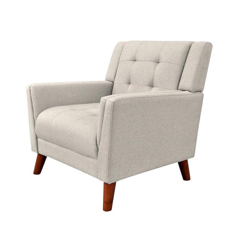 Upholstered Armchair with Tufted Back