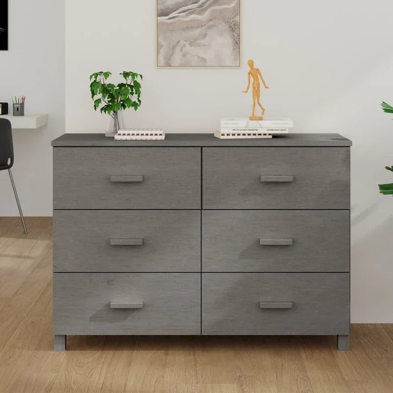 Sideboard Buffet Console Cabinet with Storage Solid Wood Pine - 44.5x15.7x31.5