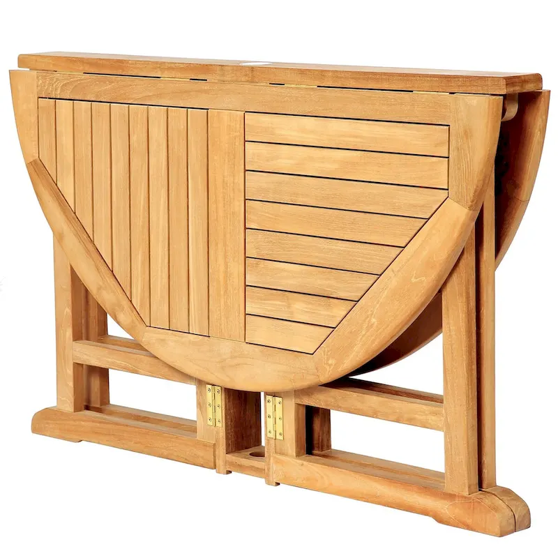 Teak Folding Butterfly Dining Table - Round 48 (120 cm)