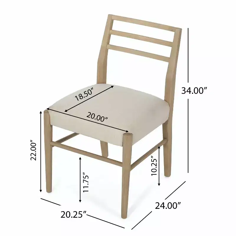 Christopher Knight Home Set of 2 Fescue Upholstered Dining Chairs Light Ash/Light Beige Tweed