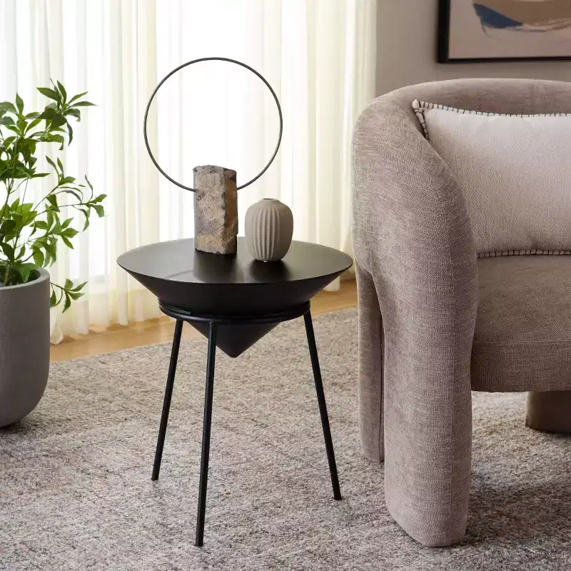 Apuline Side Table - ACC5513 - Black - Safavieh