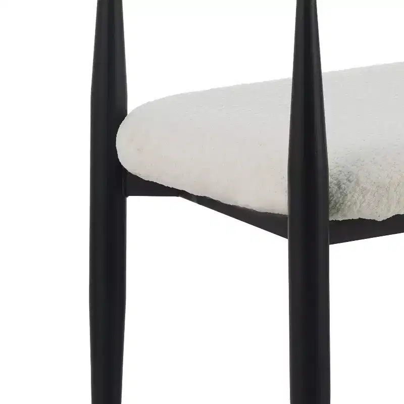 Christopher Knight Home Piper Modern Iron Frame Upholstered 55" Loveseat with Open Curved Back Black/Gold Boucle