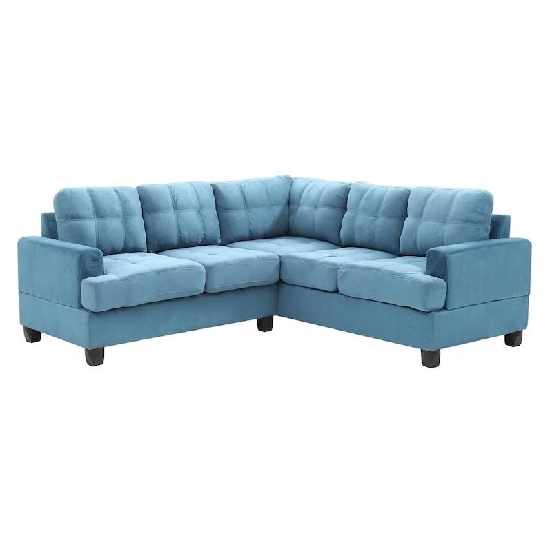 Sandridge 80 in. W 2-piece Microfiber L Shape Sectional Sofa - 80L x 80W x 36H