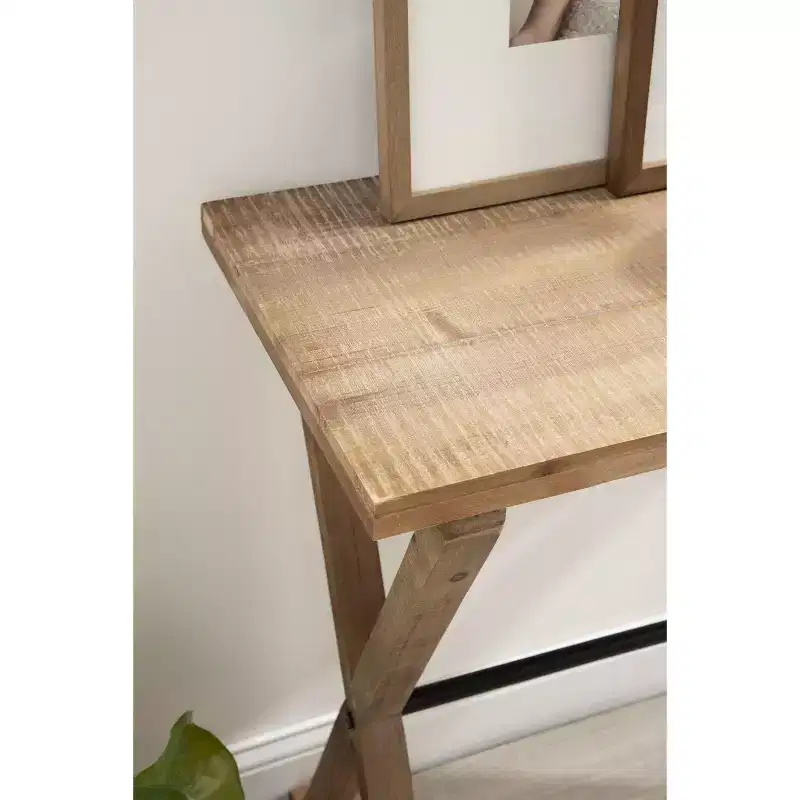 Kate and Laurel Travere Rectangle Wood Console Table, 42x16x30, Rustic Brown