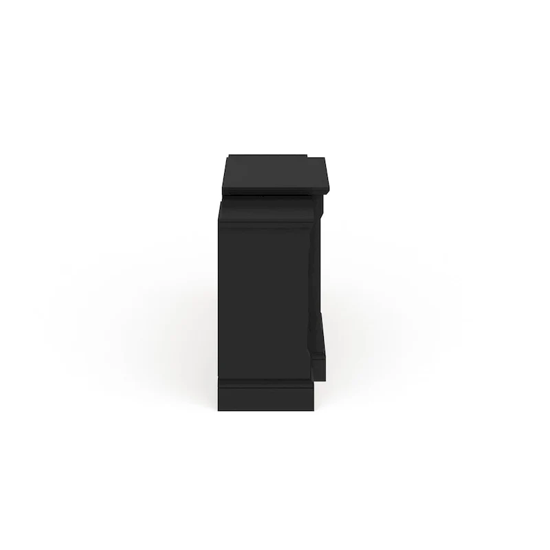 SEI Furniture Hay River Black Electric Fireplace with Bookcases