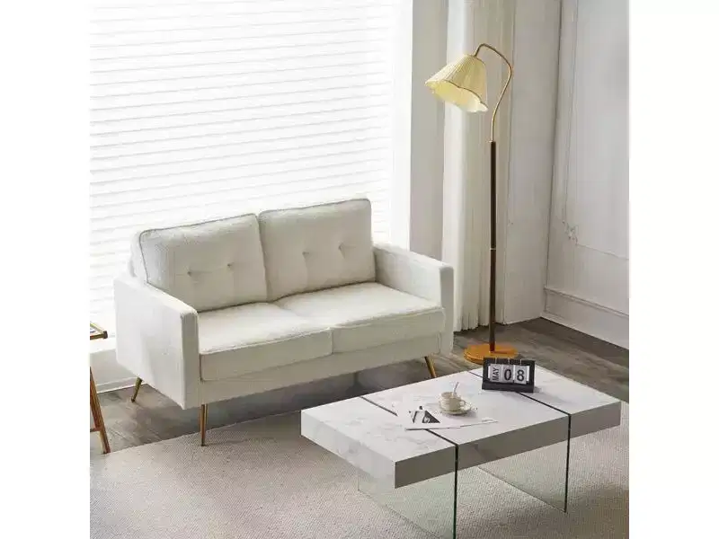 Karl Home |53.5 inch Square Arms Loveseat Sofa