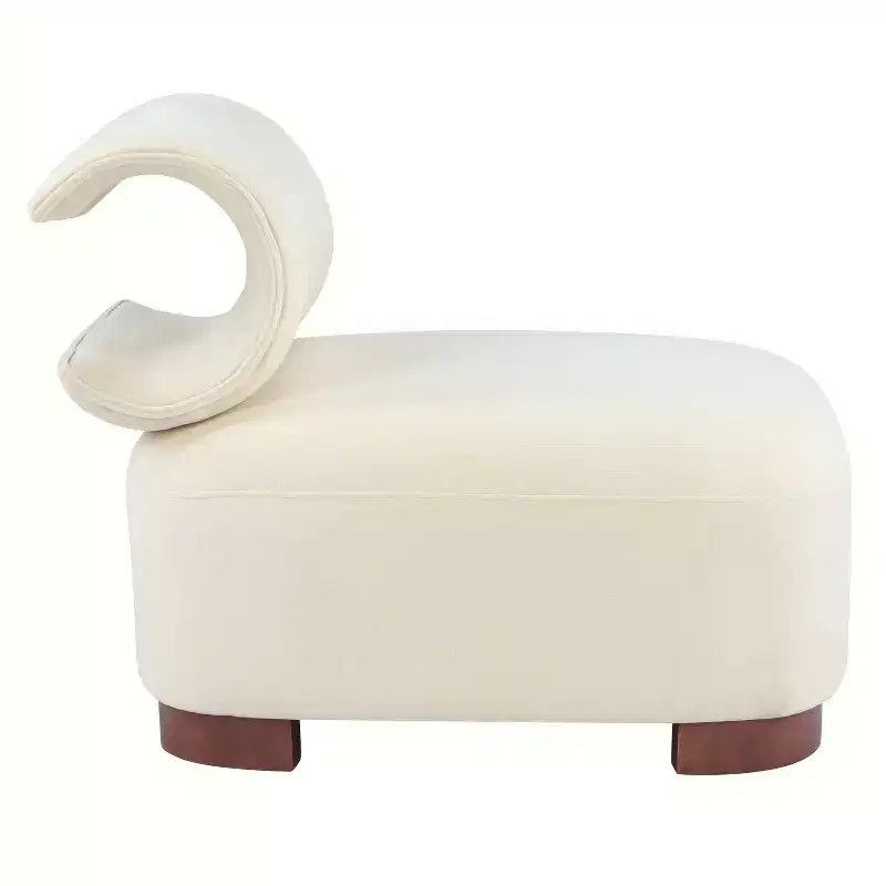 Christopher Knight Home Madison Modern Fabric Upholstered Armless Accent Chair with Sculpted Rolled Back