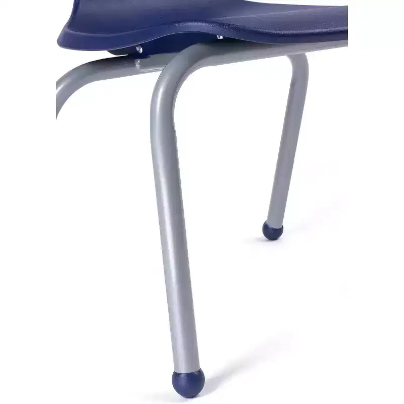 Bintiva Activity Table & Chair Set  24x48 Gray Sprayed Edge Table with Adjustable Legs and 4 Blue 12 NAAR Classroom Chairs