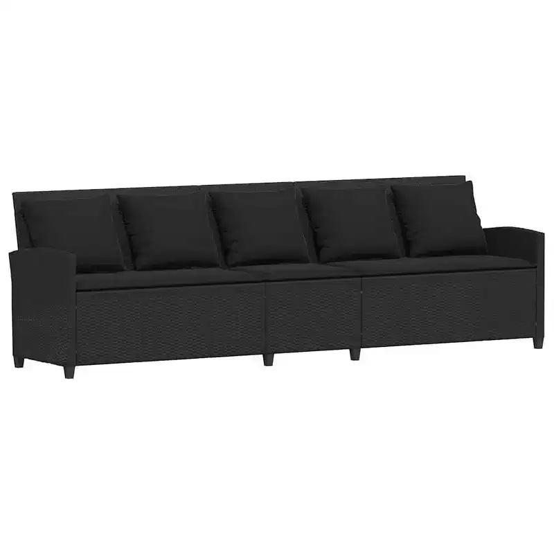 vidaXL Garden Sofa PE rattan, powder-coated steel Large Modular