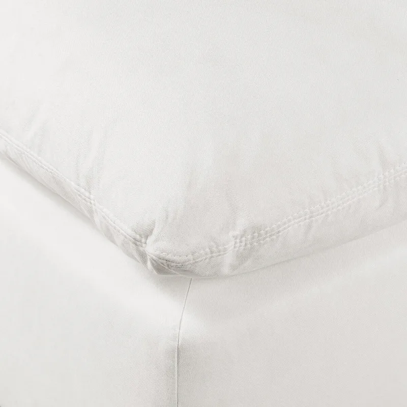Poly and Bark 4-Seat Davos Modular L-Sectional in Cotton White