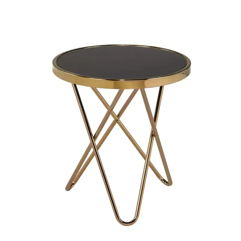 Rose Gold Accent Table â€?Elegant Metallic Side Table for Living Room & Bedroom Décor
