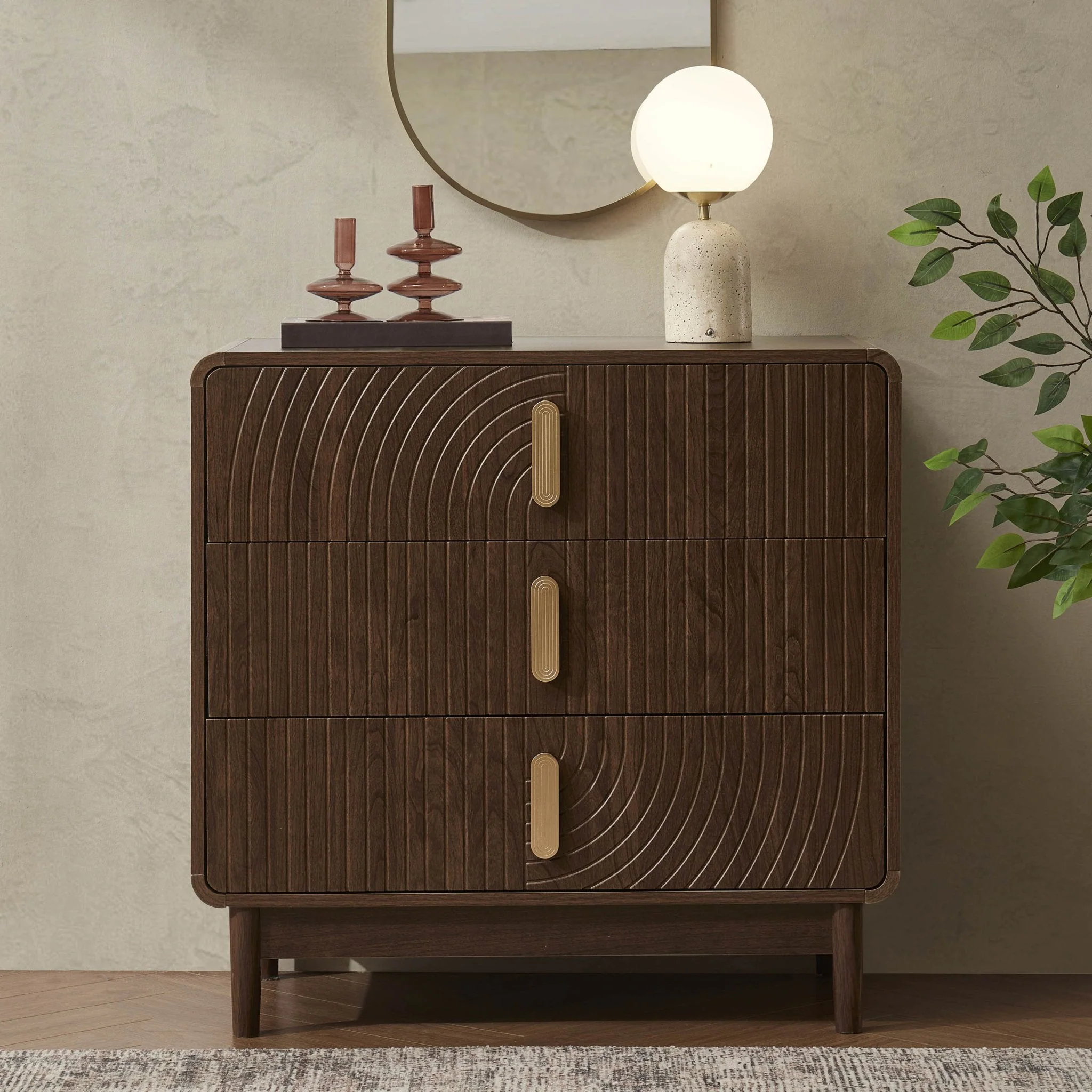 3 Drawer Chest - Walnut