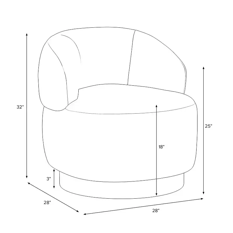 Swivel Chair with Plinth - Hearth & Hand with Magnolia