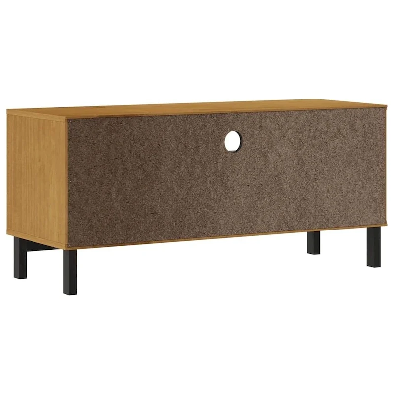 Solid Pine Wood TV Stand with Drawers – 43.3 x 15.7 x 19.7 in.