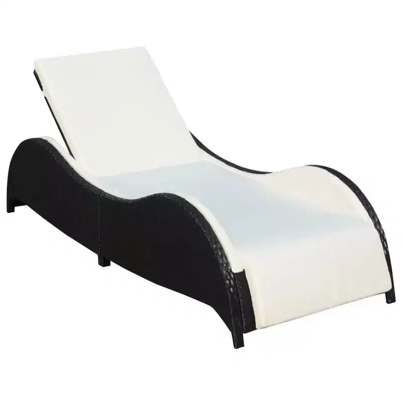 vidaXL Sun Loungers PE Rattan Large Adjustable Armrests