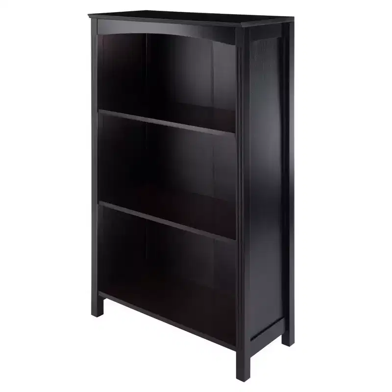 42.99" Terrace 4 Tier Bookshelf Espresso Brown - Winsome: Mid-Century Modern, Fixed Shelves