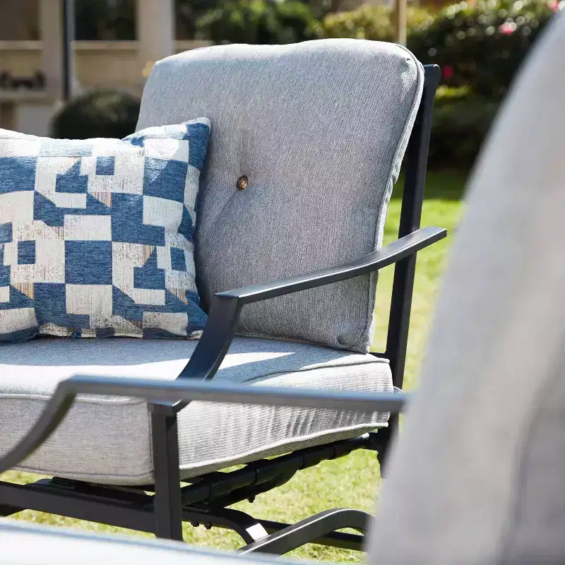 2pk Steel Patio Accent Chairs - Lokatse
