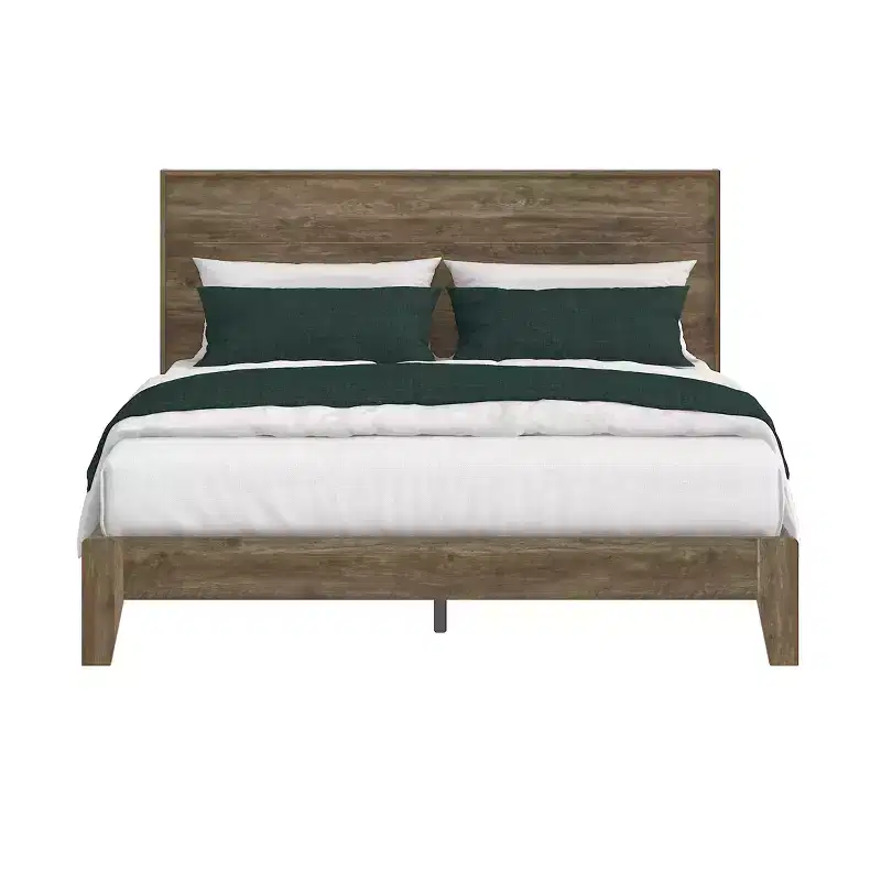 Queen Payne Luxe Bed with Headboard Knotty Oak