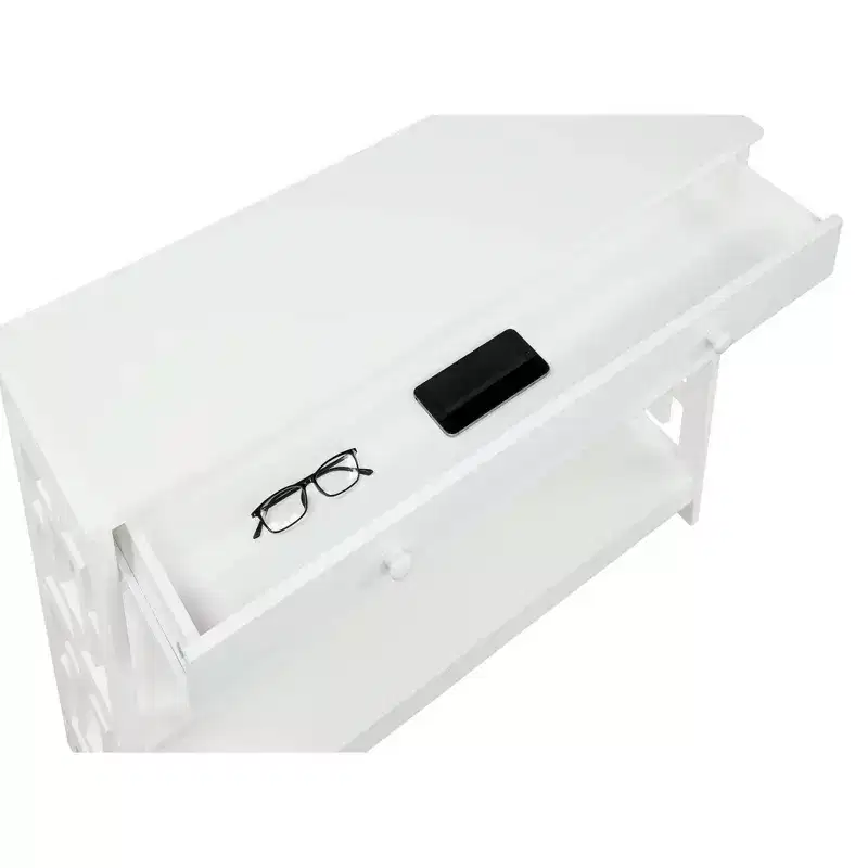 Town Square 1 Drawer Console Table with Shelves - Breighton Home