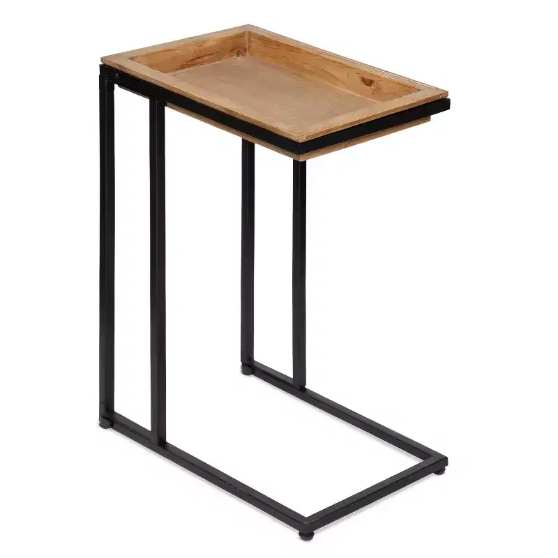 Kate and Laurel Lockridge Wood and Metal C-Table