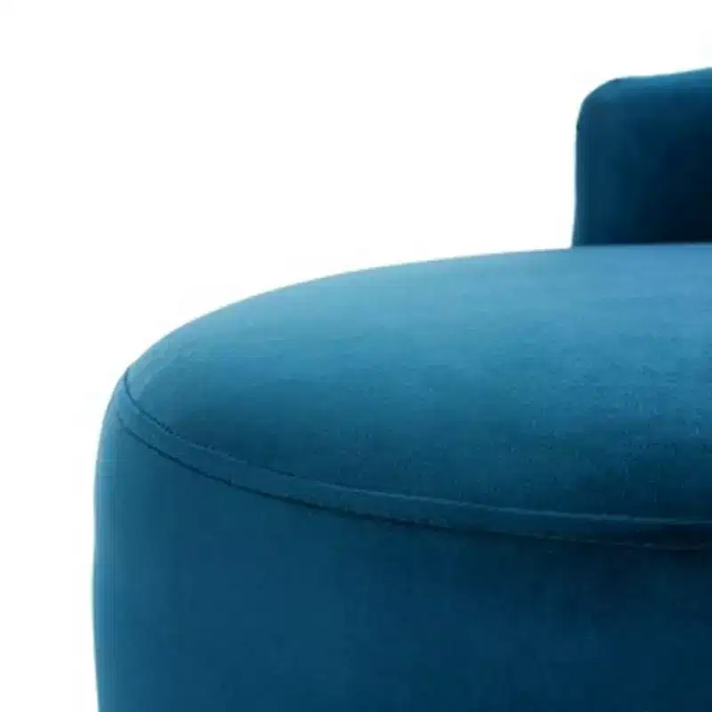 Parisian Velvet Settee Loveseat Metal Frame Gold Cap Legs Foam Cushion Seats 2 550 lbs