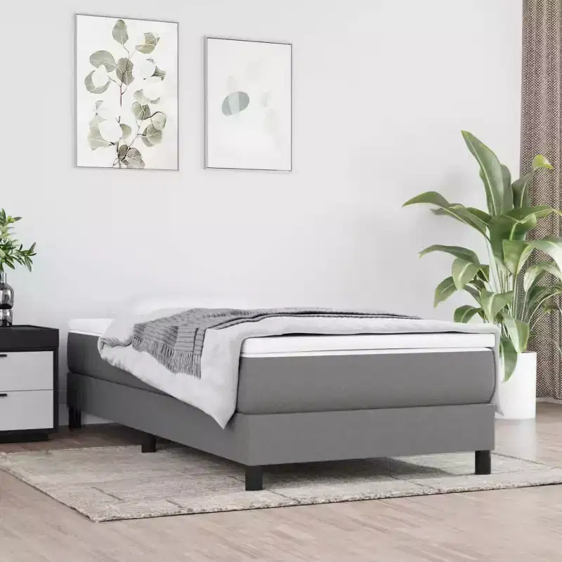 Polyester Fabric and Plywood Twin XL Bed Frame