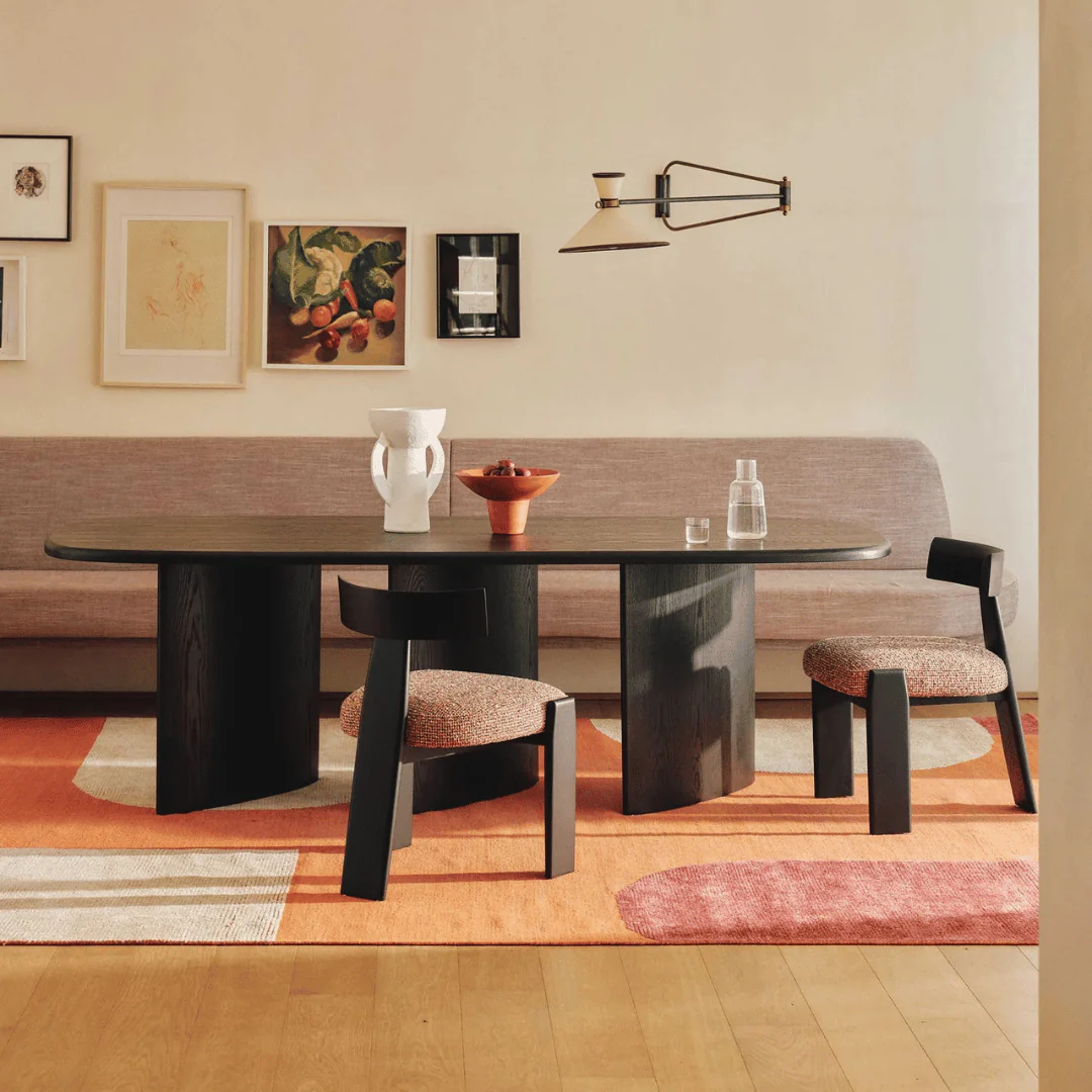 Black oak Oak Dining Chair with High Density Foam and Padded Seat for Dining Room