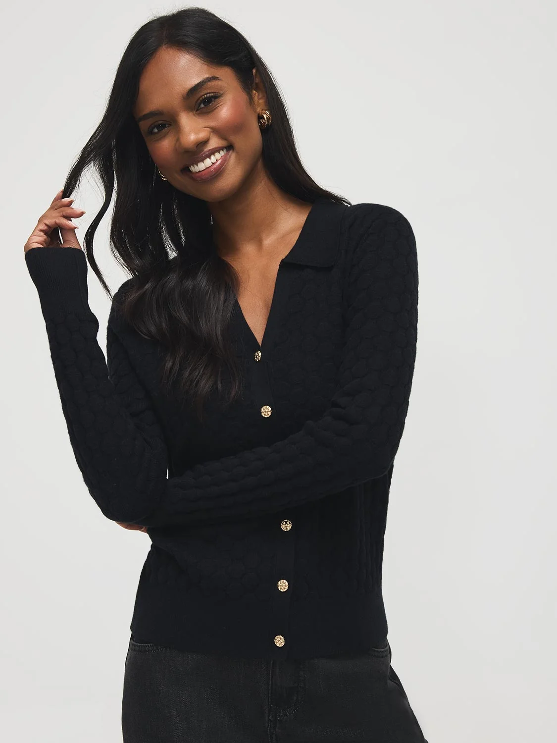 Honeycomb Stitch Cardigan