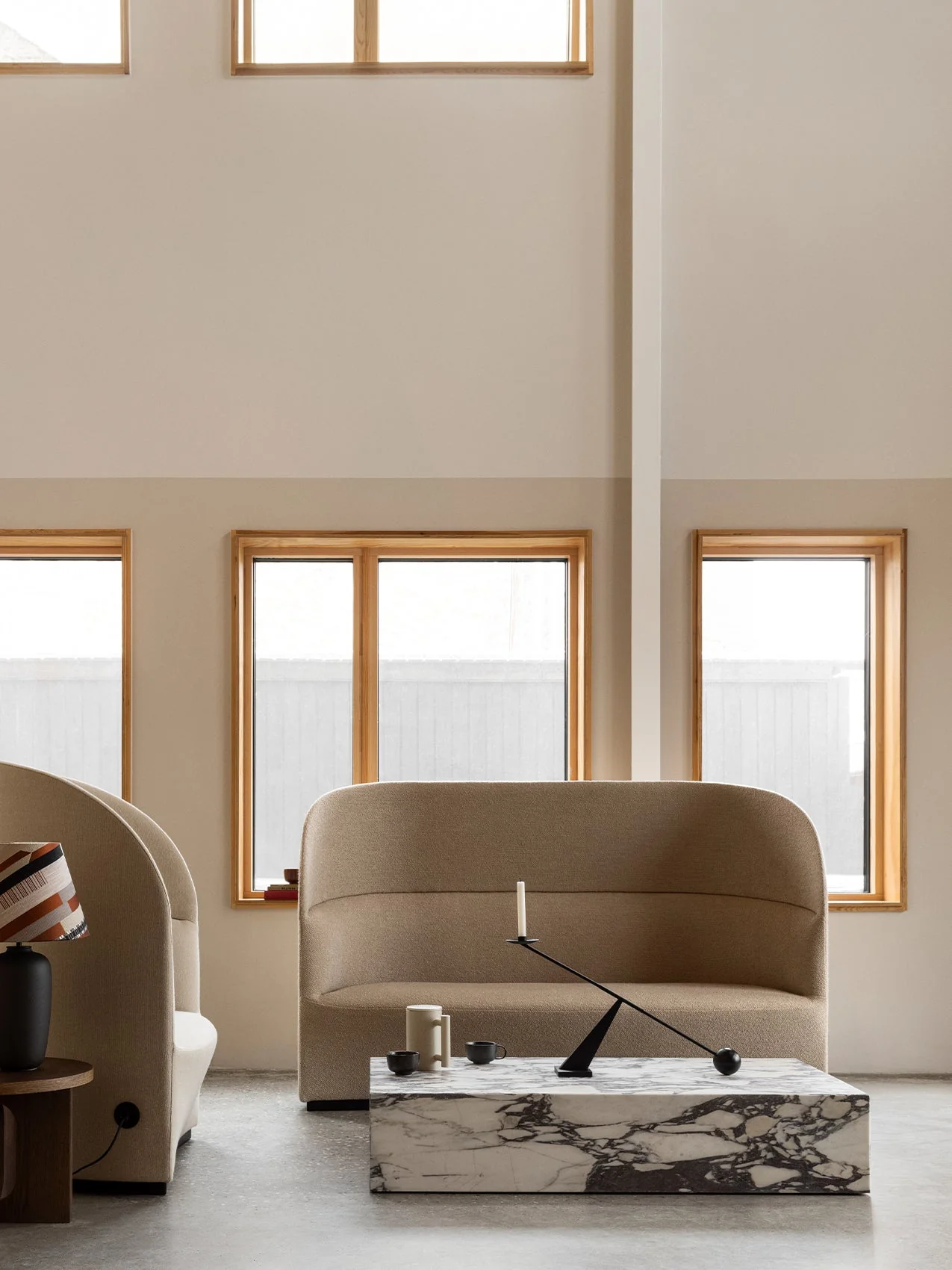 Minimalist Marble & Stone Lounge Table Grand with Monumental Coffee Table Design for Living Room