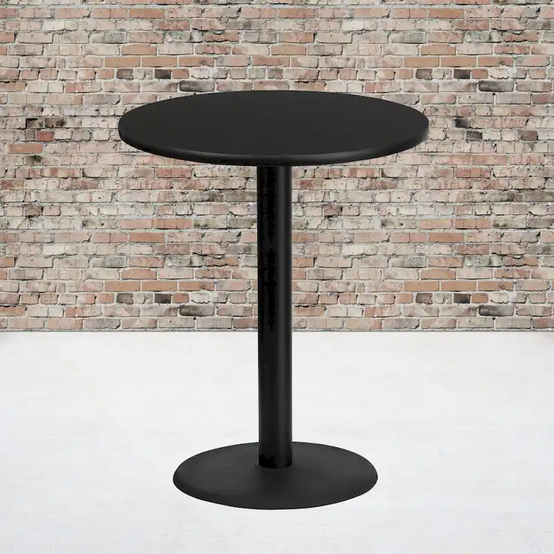 36 Round Laminate Table Top with 24 Round Bar Height Table Base