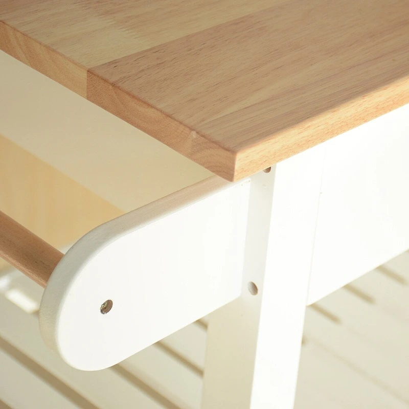 MDF Kitchen Cart with Two Lockable Wheels