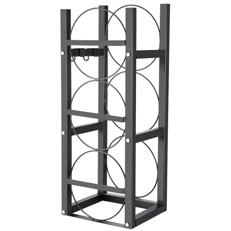 Refrigerant Tank Rack - Holds 3x30lb Cylinders | Heavy-Duty Space-Saving Holder for Freon, Oxygen, Nitrogen Tanks