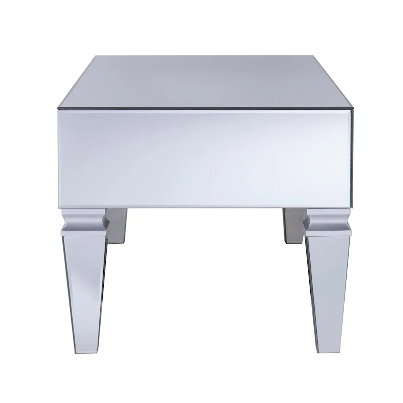 Contemporary Mirrored Rectangular Coffee Table