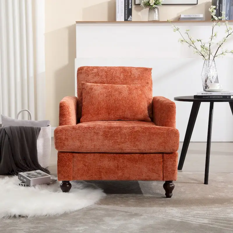 Wooden Frame Armchair, Modern Accent Chair Lounge Chair