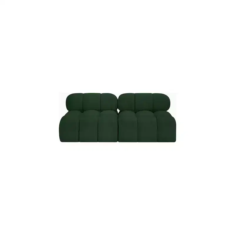 Meridian Furniture Ames Green Boucle Fabric Modular Sofa