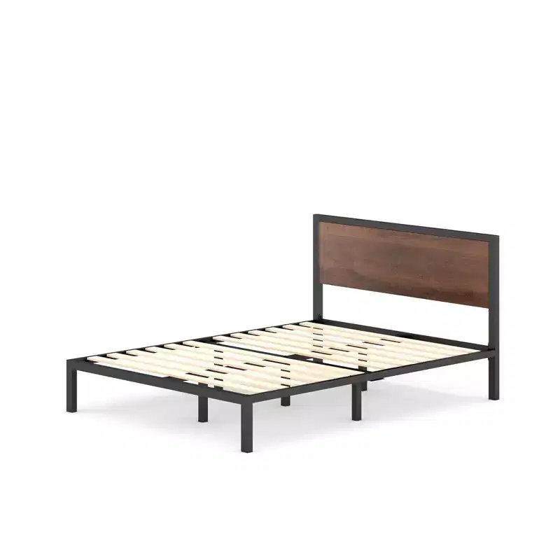 Mory Metal Platform Bed Frame Brown - ZINUS