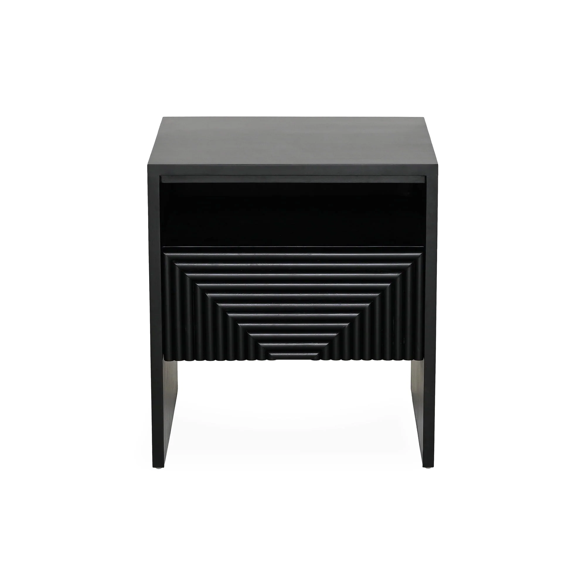 Black Wood Bedside Table for Bedroom