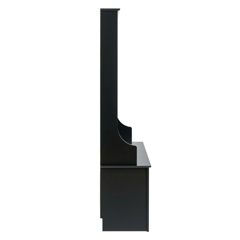 Black Entryway Hall Tree Shoe Cubbie Coat Rack - 34.75 W x 14.75 D
