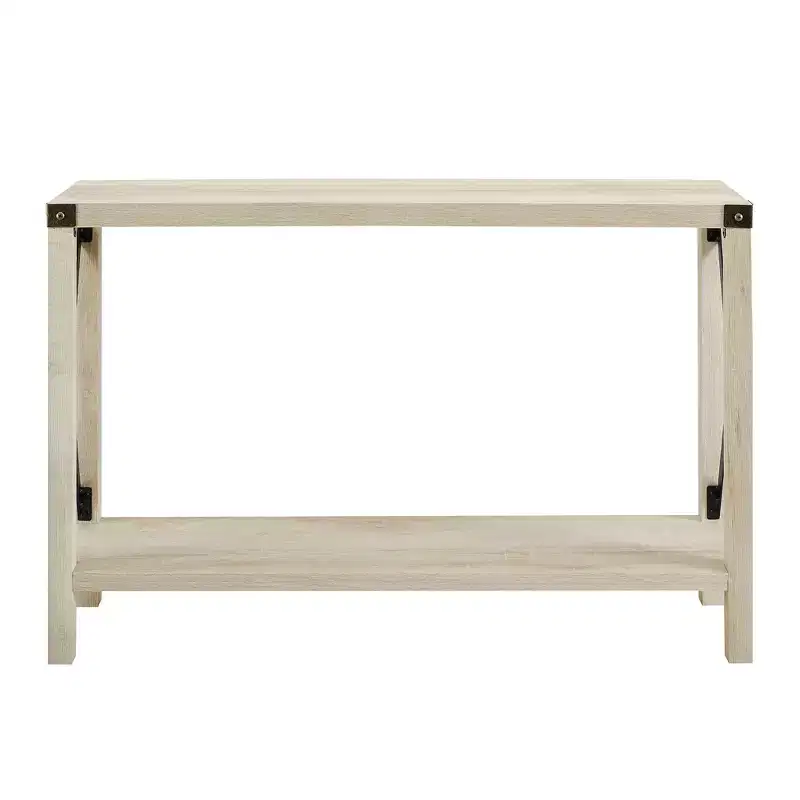 Sophie Rustic Industrial X Frame Entry Table - Saracina Home